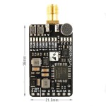 Matek System VTX-1G3SE-9 1.2G/1.3GHz 9CH INTL 0.1mW/25mW/200mW/800mW trasmettitore FPV per FPV Racing RC Drone G Monitor